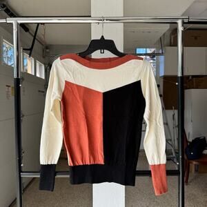 Philosophy Sweater Women's Colorblock Knit Lightweight Raglan Sleeve Boatneck